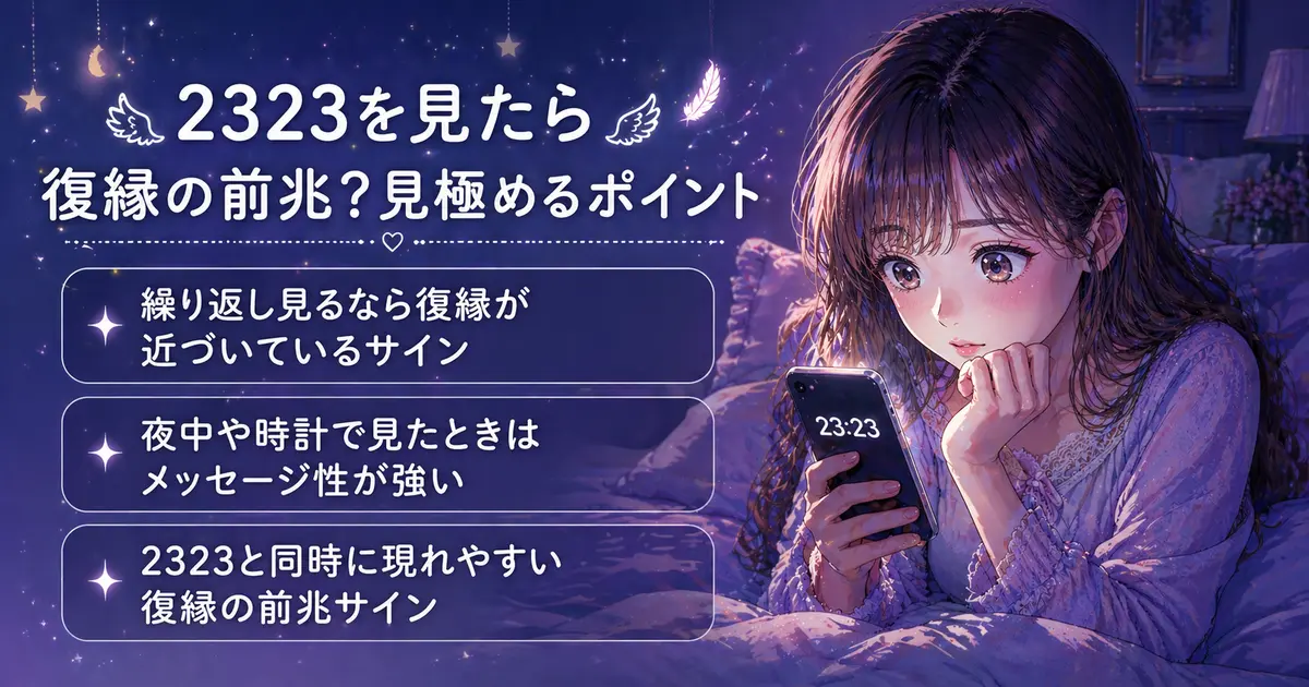 2323を見たら復縁の前兆？見極めるポイント