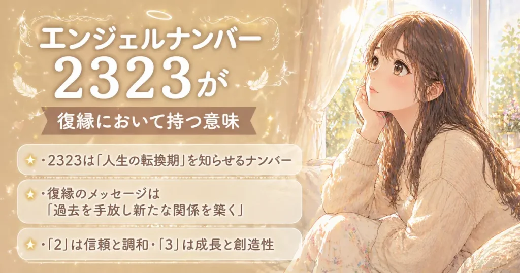 エンジェルナンバー2323が復縁において持つ意味