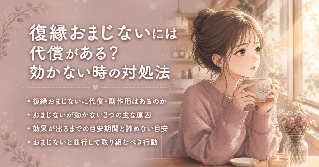 復縁おまじないには代償がある？効かない時の対処法
