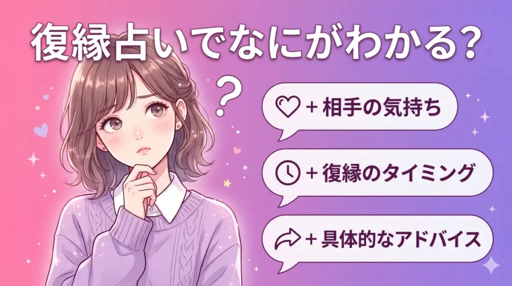 復縁占いでなにがわかる？