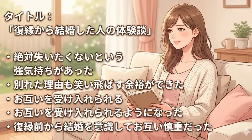 復縁から結婚した人の体験談