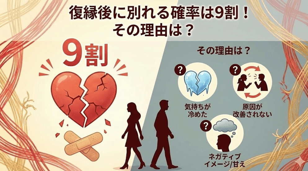 復縁後に別れる確率は9割!その理由は?