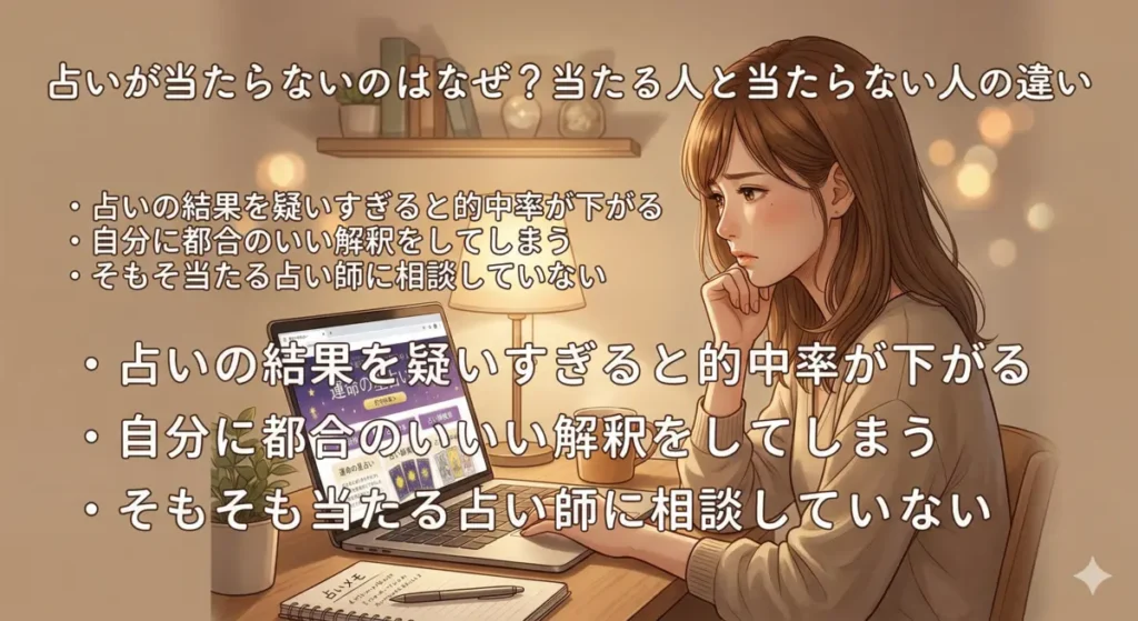 占いが当たらないのはなぜ？当たる人と当たらない人の違い