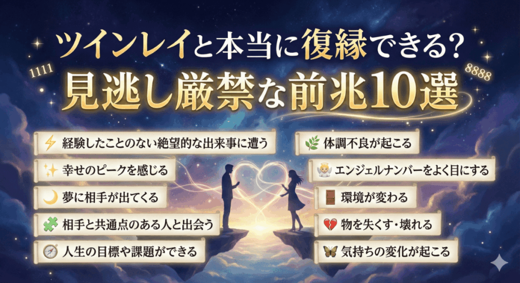 ツインレイと本当に復縁できる？見逃し厳禁な前兆10選