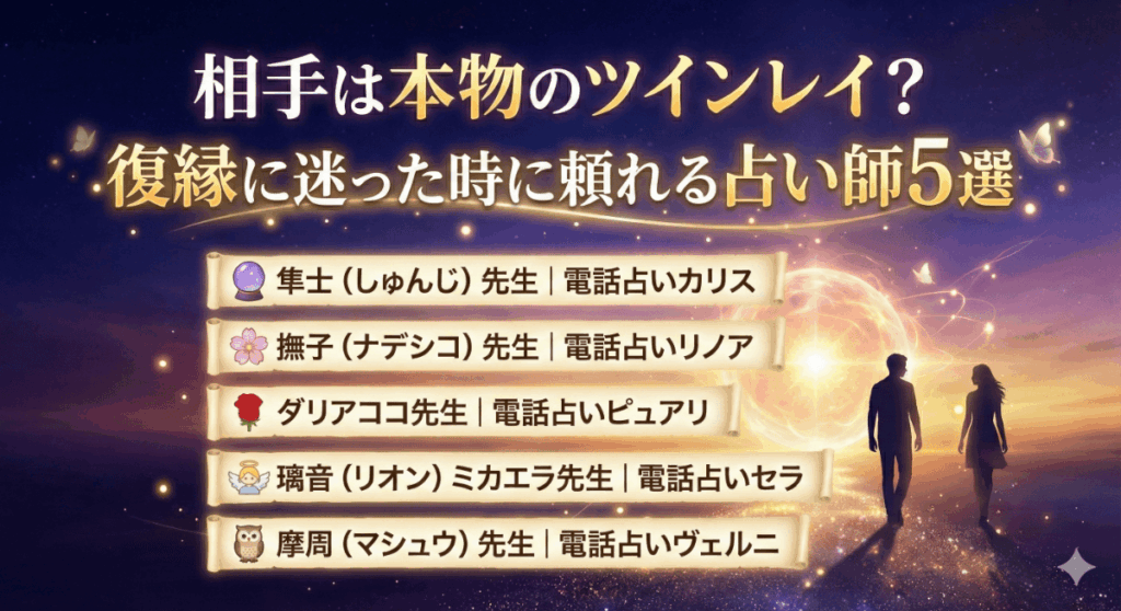 相手は本物のツインレイ？復縁に迷った時に頼れる占い師5選
