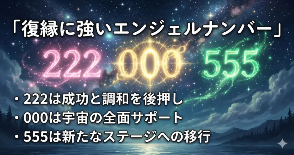 1111以外で復縁に強いエンジェルナンバー