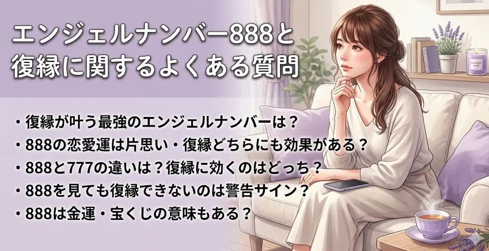 エンジェルナンバー888と復縁に関するよくある質問