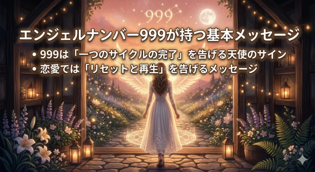 エンジェルナンバー999が持つ基本メッセージ｜「終わりと新しい始まり」