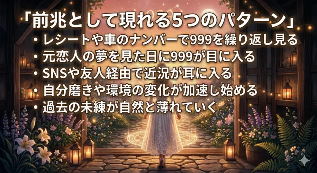 999が復縁の前兆として現れる5つのパターン