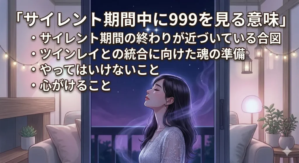 サイレント期間中に999を見る意味｜ツインレイとの統合が近づくサイン