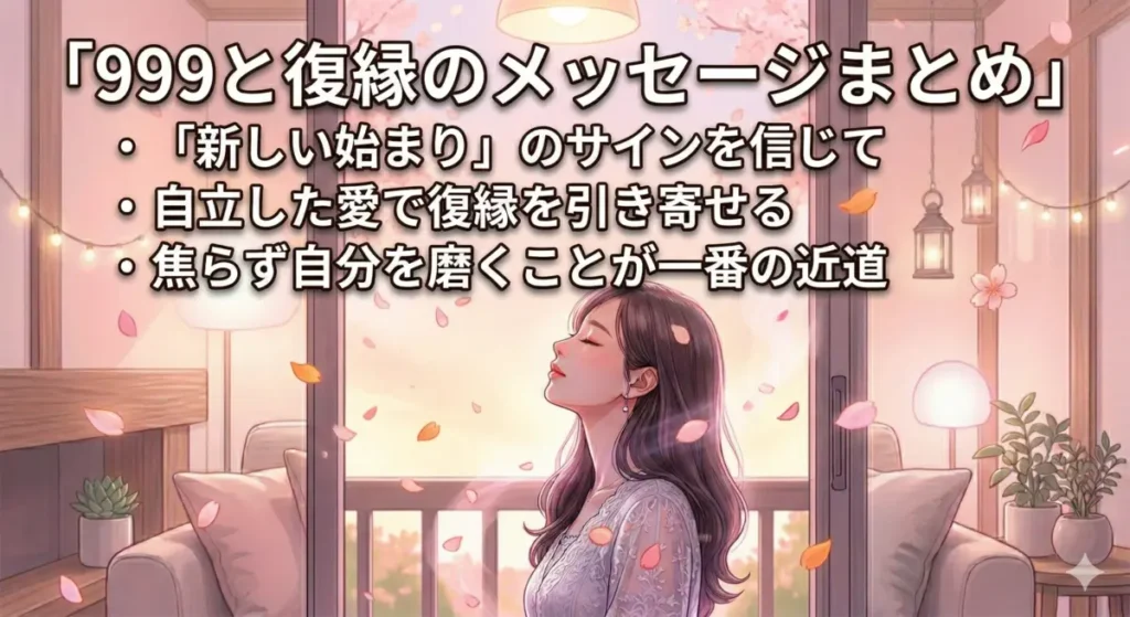 エンジェルナンバー999と復縁のメッセージまとめ