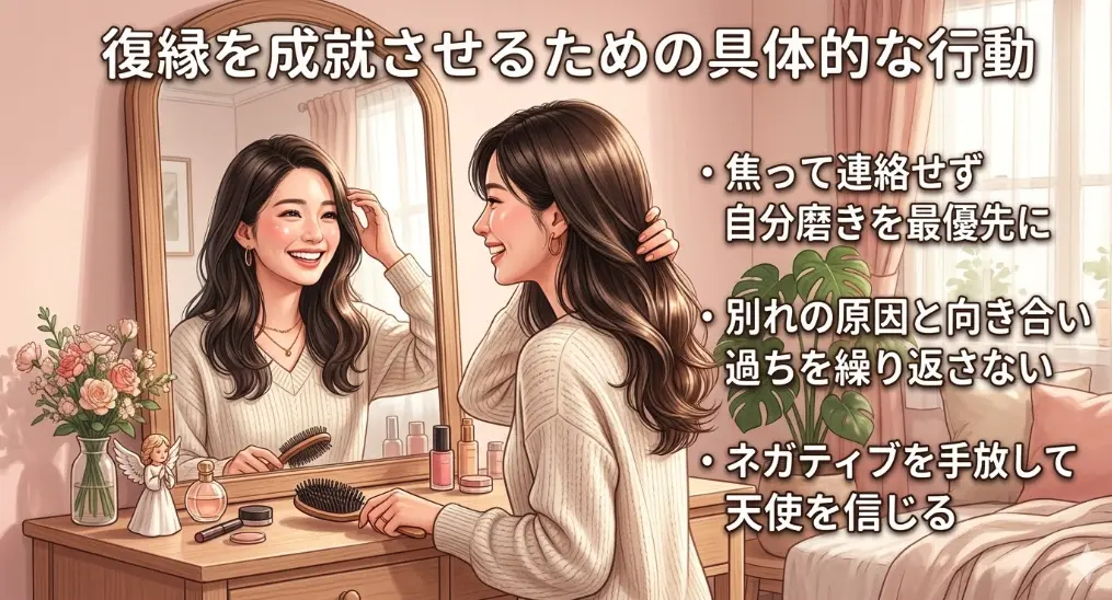 444を見た後に復縁を成就させるための具体的な行動