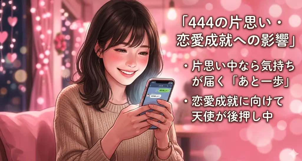 エンジェルナンバー444の片思い・恋愛成就への影響