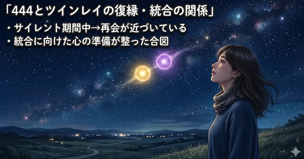 エンジェルナンバー444とツインレイの復縁・統合の関係
