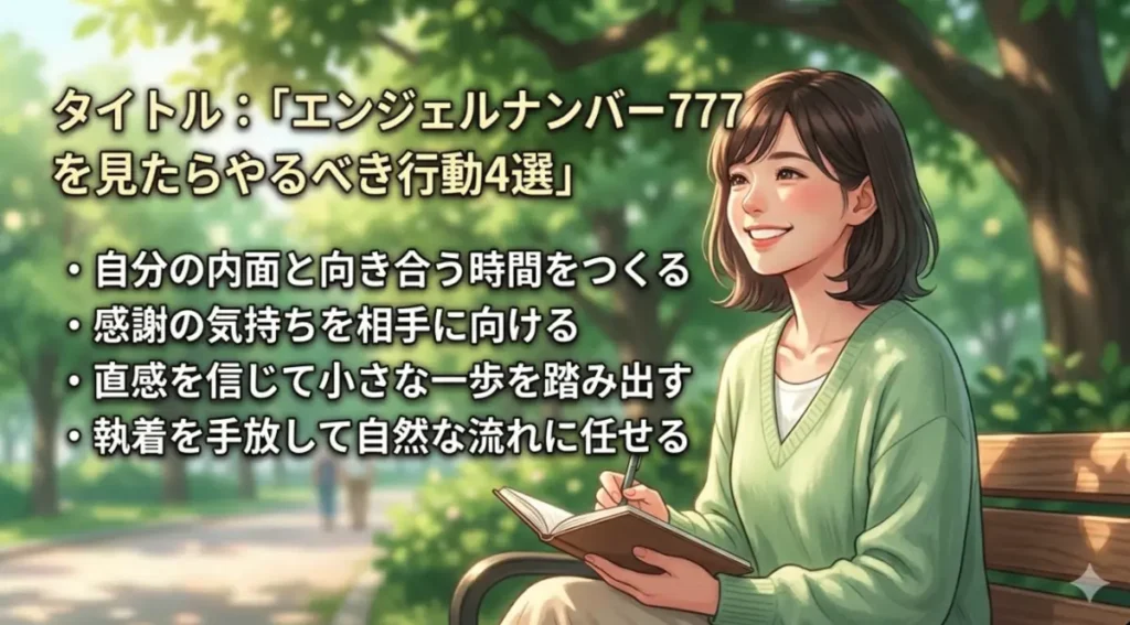 エンジェルナンバー777を見たらやるべき行動4選