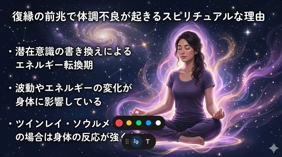 復縁の前兆で体調不良が起きるスピリチュアルな理由