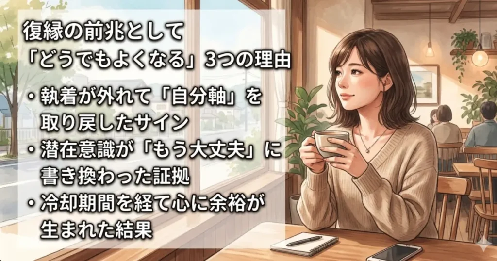 復縁の前兆として「どうでもよくなる」3つの理由