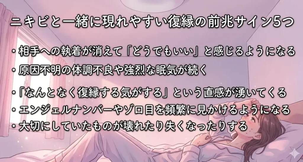 ニキビと一緒に現れやすい復縁の前兆サイン5つ