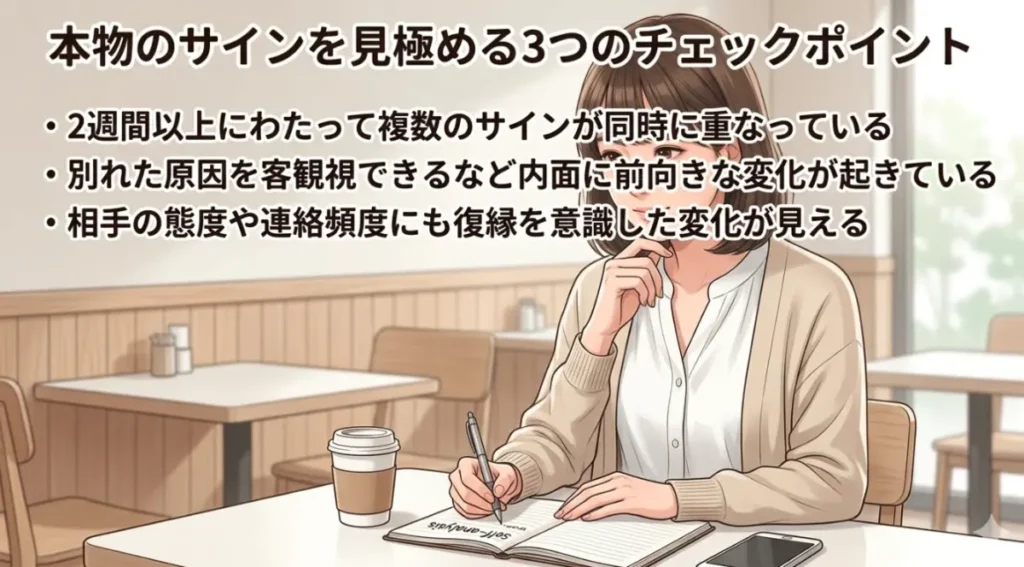復縁の前兆は勘違いかも？本物のサインを見極める3つのチェックポイント