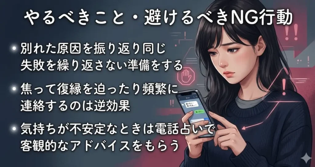 復縁の前兆を感じたらやるべきこと・避けるべきNG行動