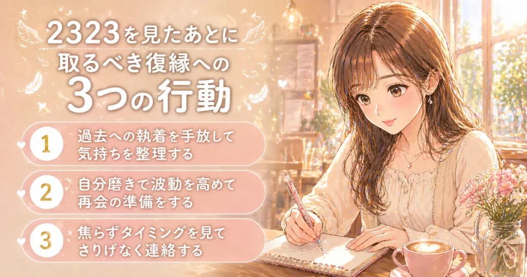 2323を見たあとに取るべき復縁への3つの行動