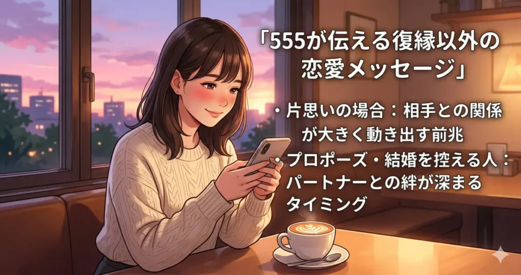 555が伝える復縁以外の恋愛メッセージ