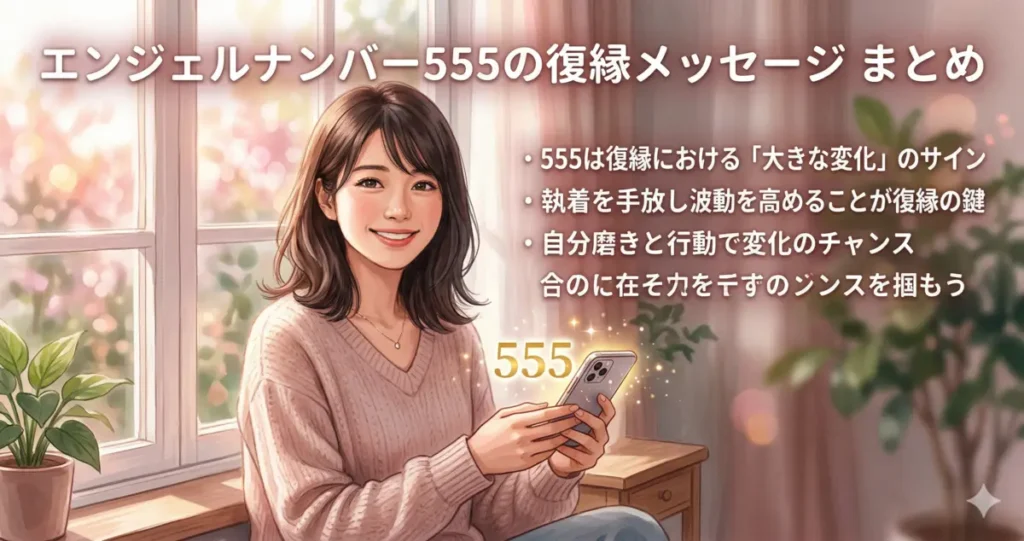 エンジェルナンバー555の復縁メッセージ まとめ