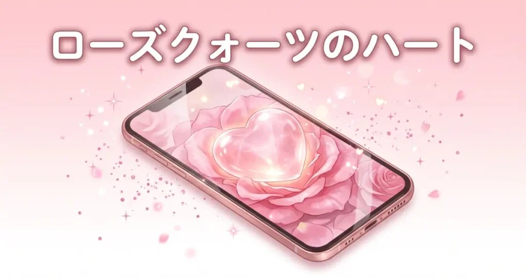 ローズクォーツのハート｜恋愛運を底上げする