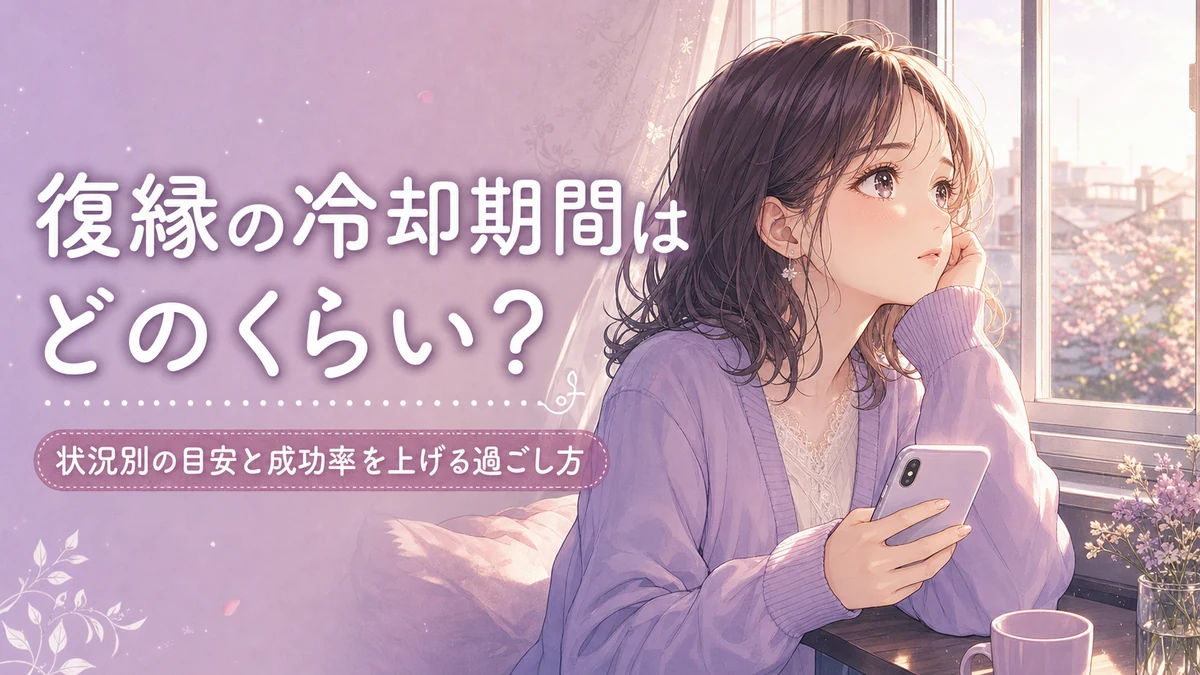 復縁の冷却期間はどのくらい？状況別の目安と成功率を上げる過ごし方