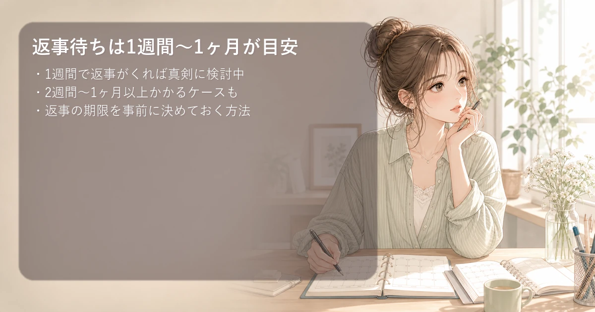 復縁の返事待ちは1週間〜1ヶ月が目安