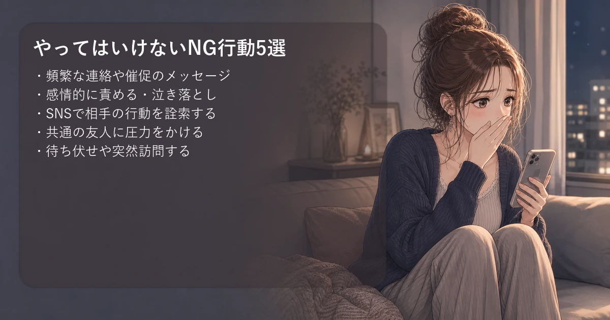 返事を待つ間にやってはいけないNG行動5選