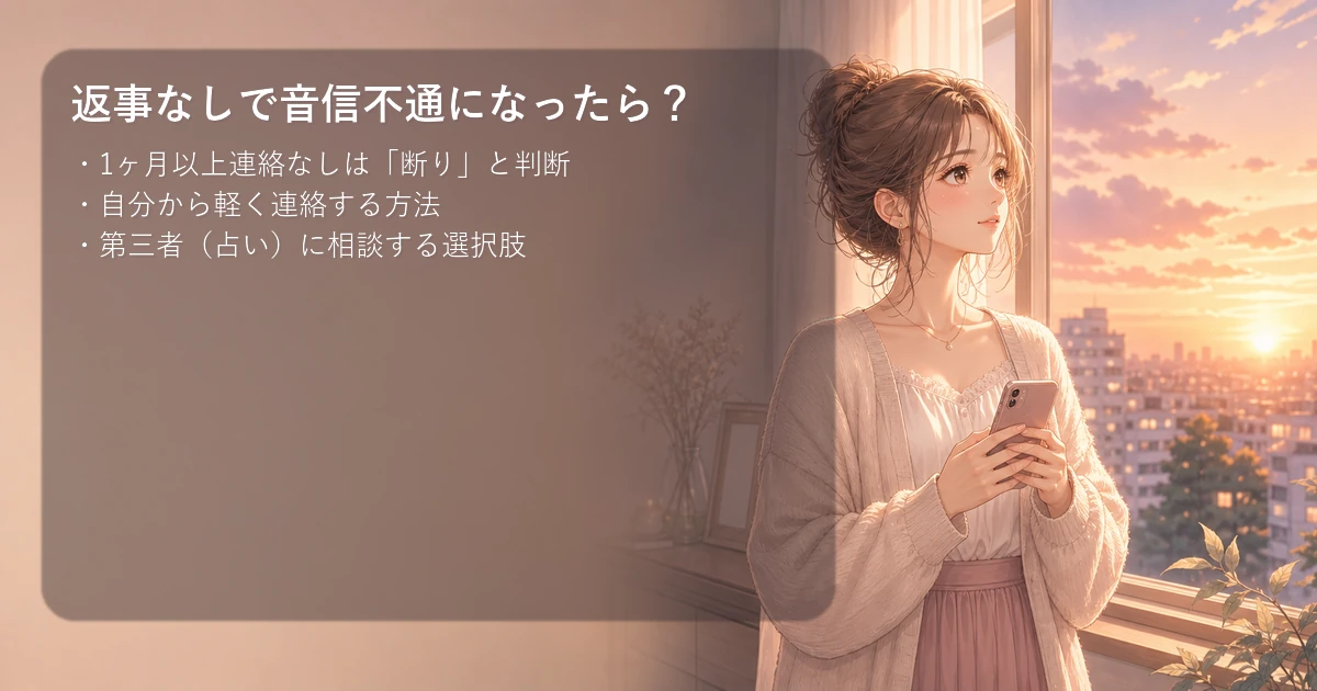 返事なしのまま音信不通になったらどうする
