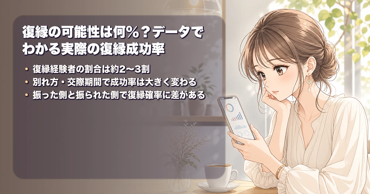 復縁の可能性は何%？データでわかる実際の復縁成功率