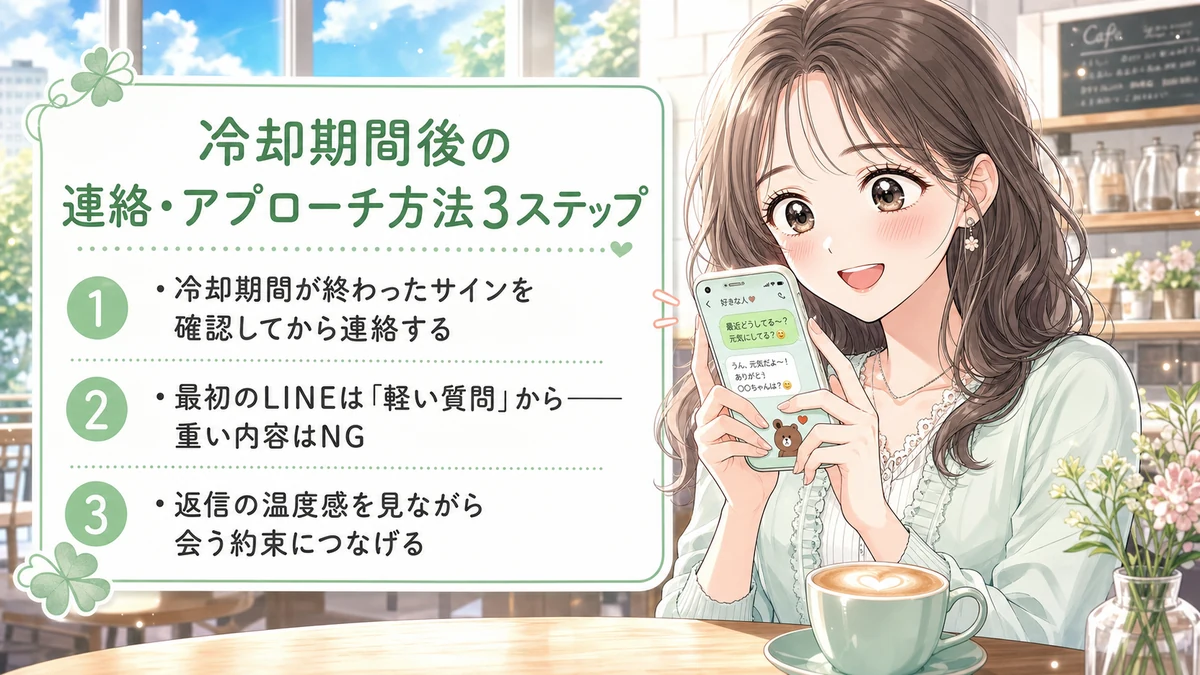 冷却期間後の連絡・アプローチ方法3ステップ