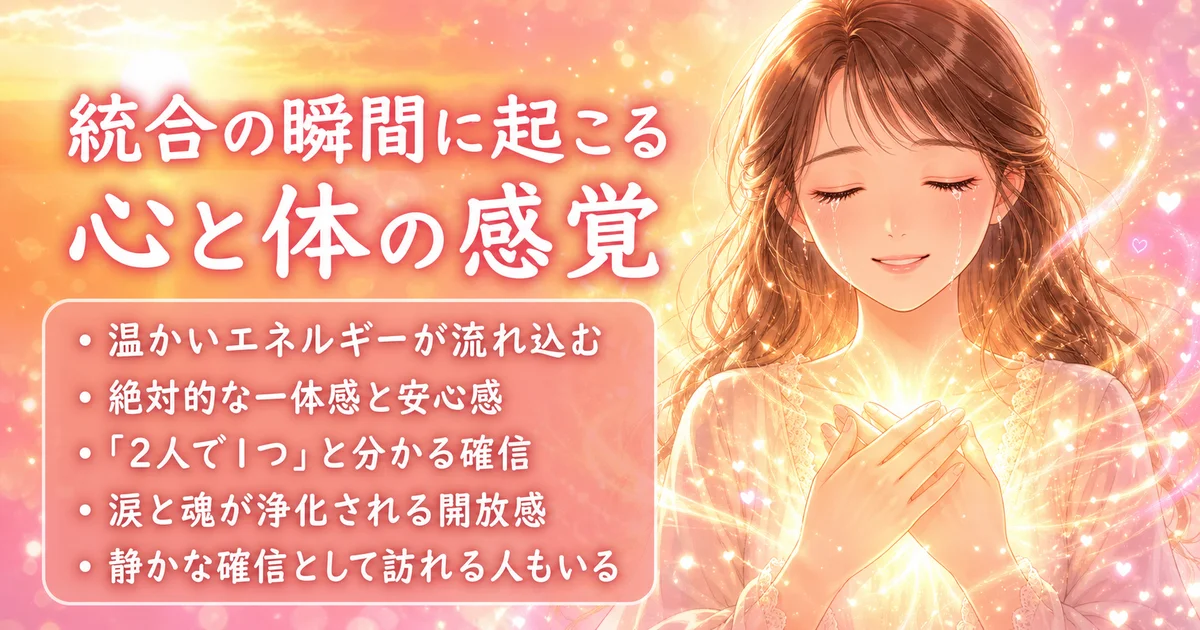 ツインレイ統合の瞬間に起こる感覚