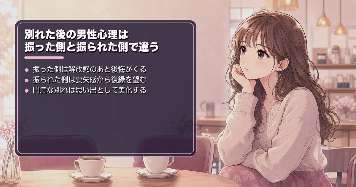 別れた後の男性心理は振った側と振られた側で違う