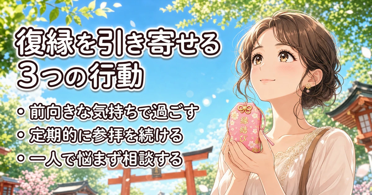 復縁をさらに引き寄せるための行動