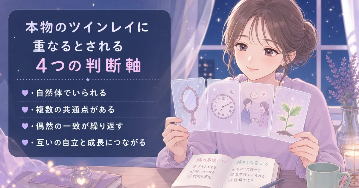本物のツインレイに重なるとされる4つの判断軸