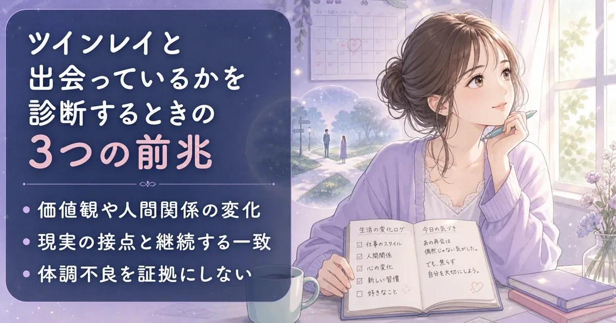 ツインレイと出会っているかを診断するときの3つの前兆