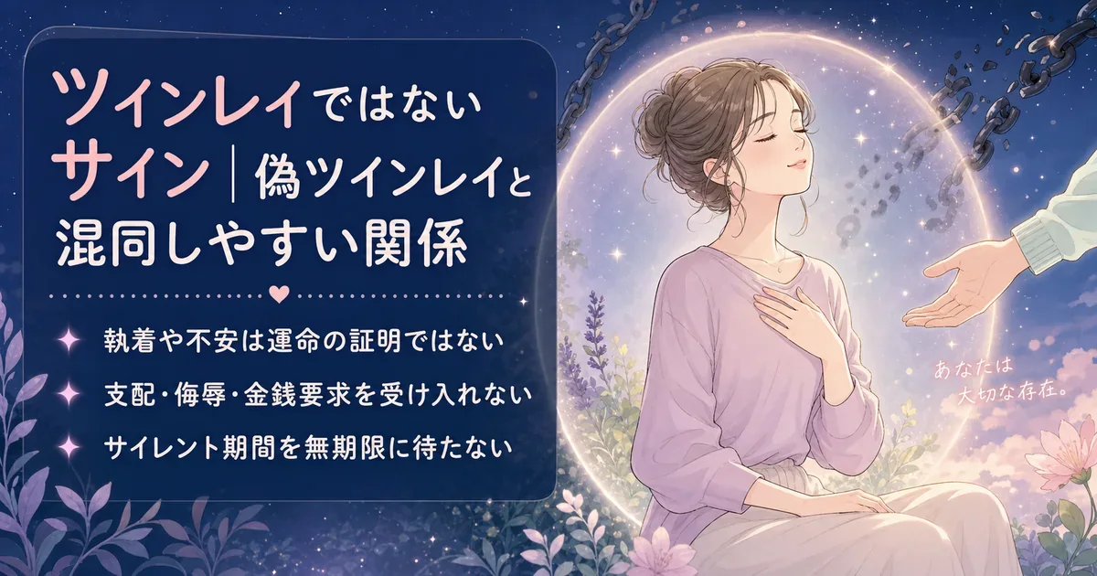 ツインレイではないサイン|偽ツインレイと混同しやすい関係