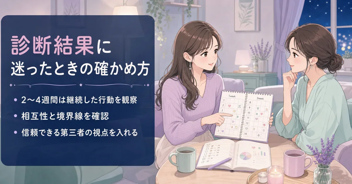 診断結果に迷ったときの確かめ方