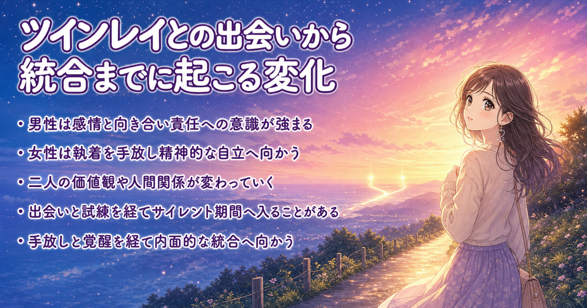 ツインレイとの出会いから統合までに起こる変化