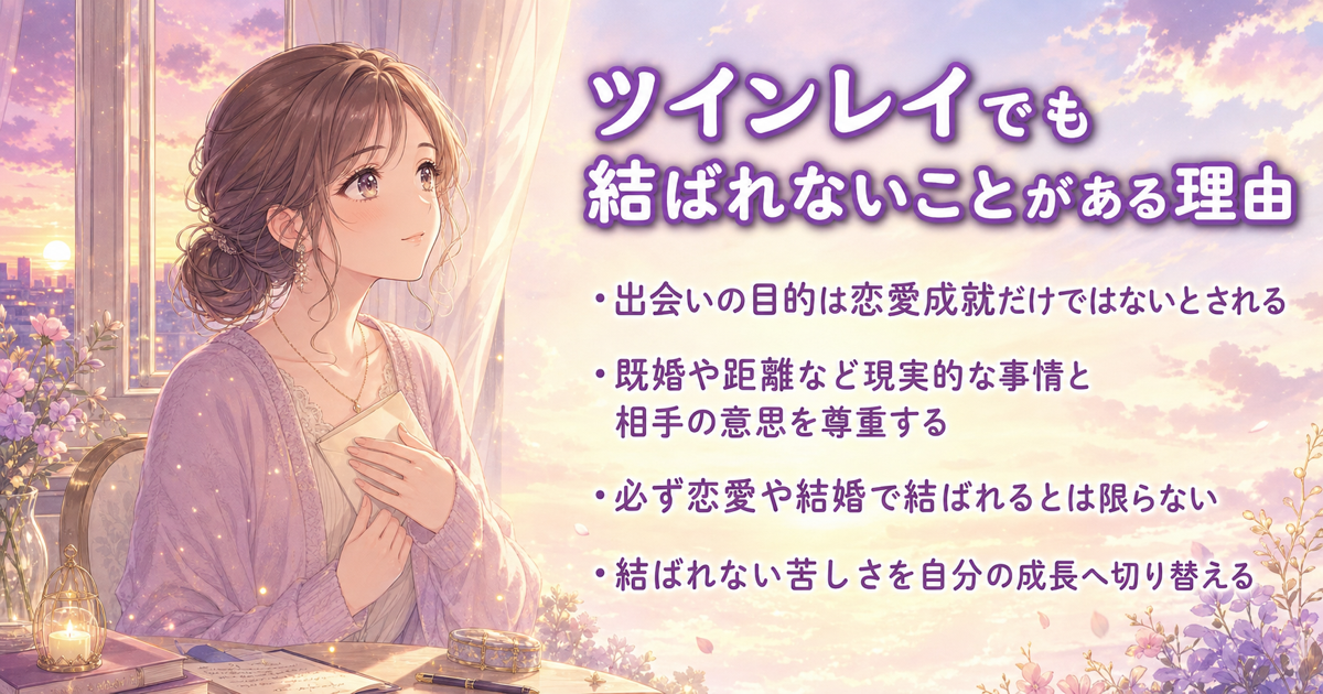 ツインレイでも結ばれないことがある理由