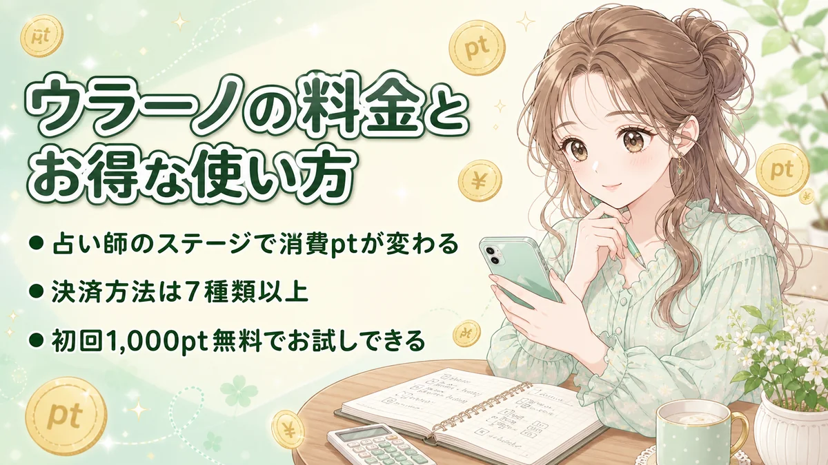 ウラーノの料金とお得な使い方