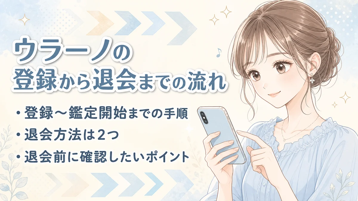 ウラーノの登録から退会までの流れ