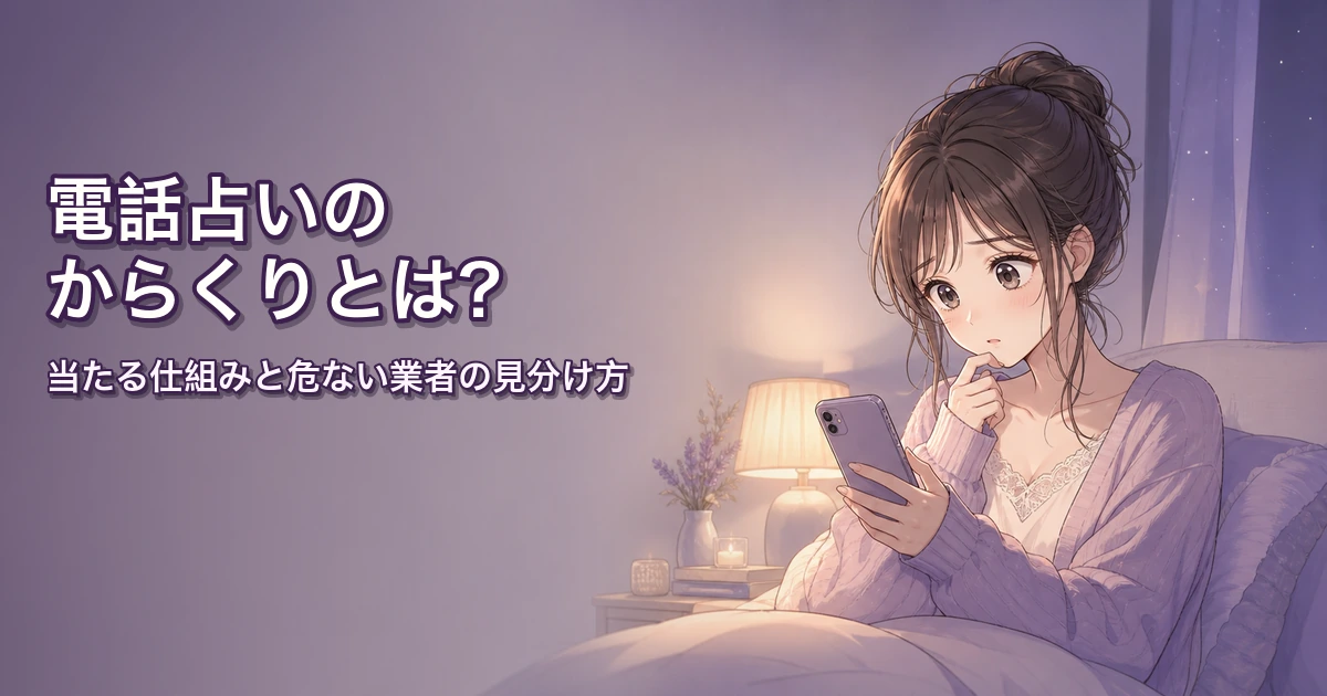 電話占いのからくりとは？当たる仕組みと危ない業者の見分け方を全解説