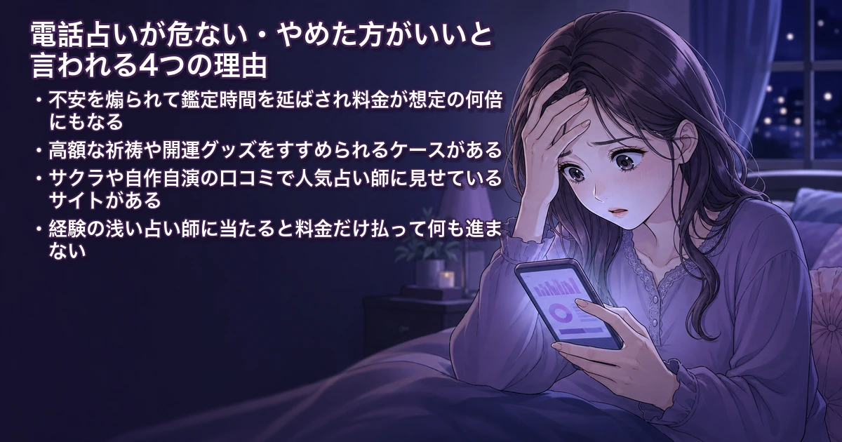 電話占いが危ない・やめた方がいいと言われる4つの理由