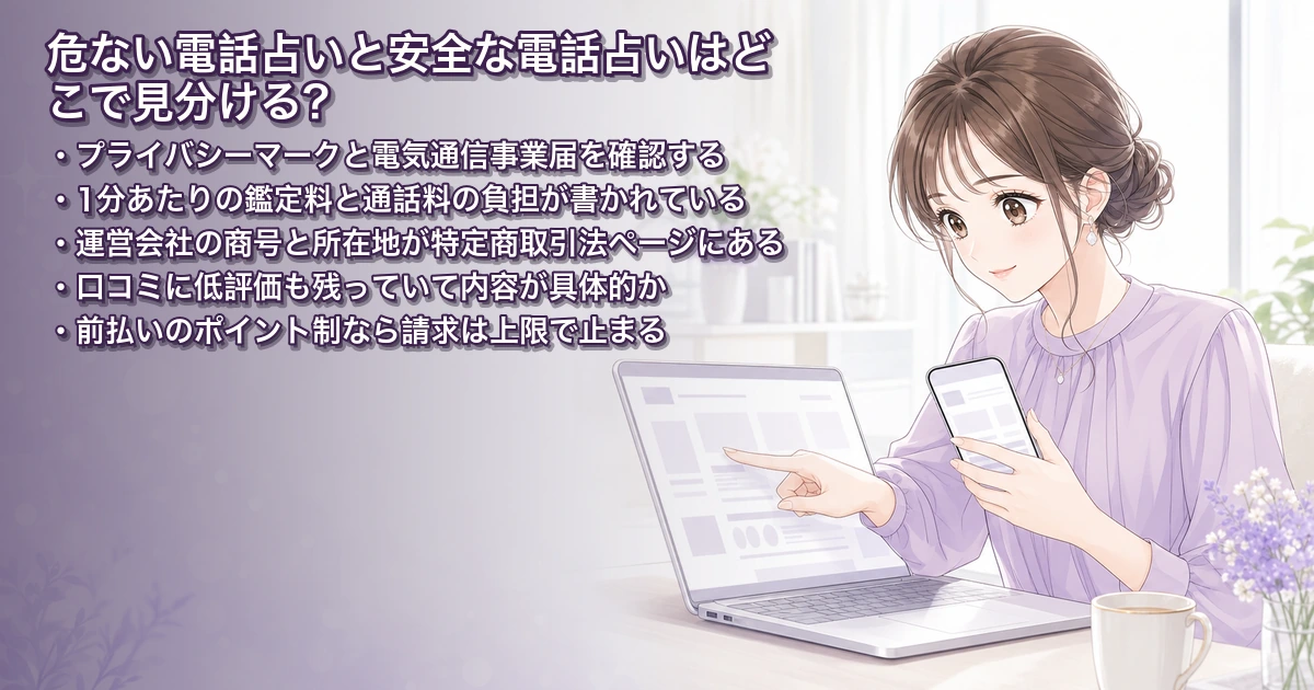 危ない電話占いと安全な電話占いはどこで見分ける？