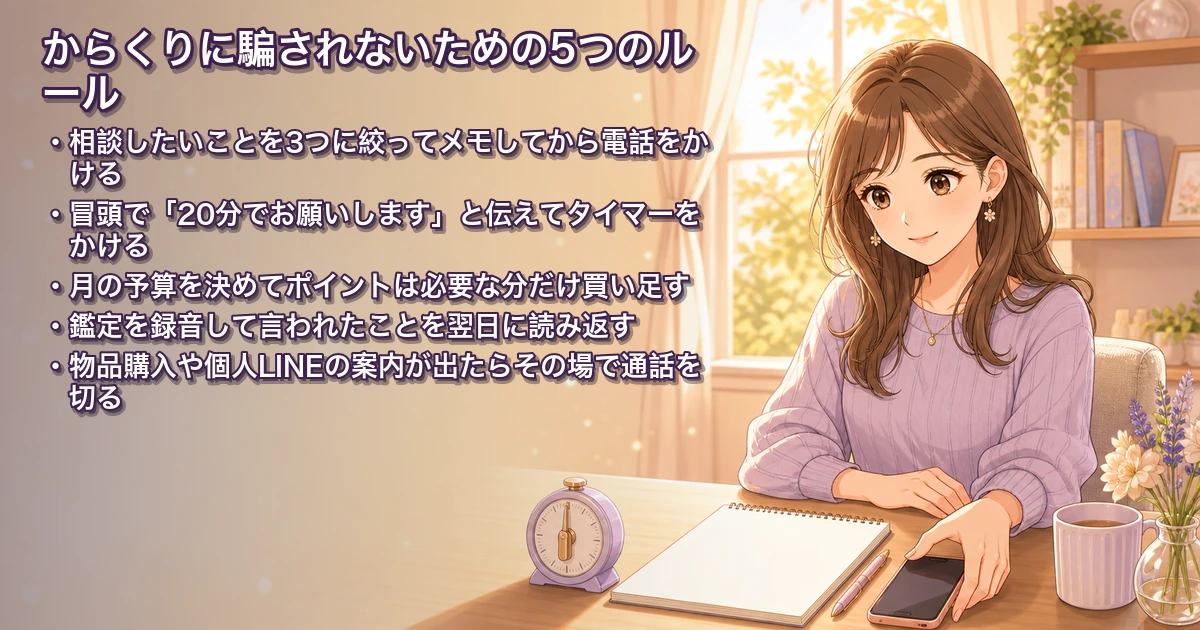 電話占いのからくりに騙されないための5つのルール