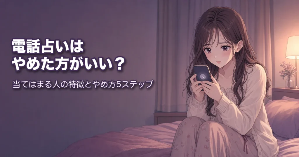 電話占いはやめた方がいい?当てはまる人の特徴とやめ方5ステップ